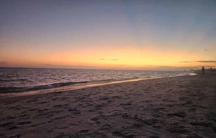 beach at sunset